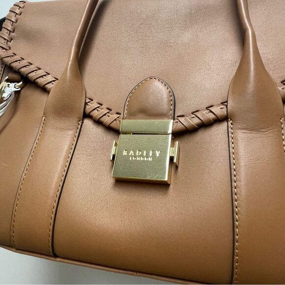 Radley London Loaf Lane Crafted - Medium Flapover Crossbody Butterscotch Tan NEW - Picture 6 of 12